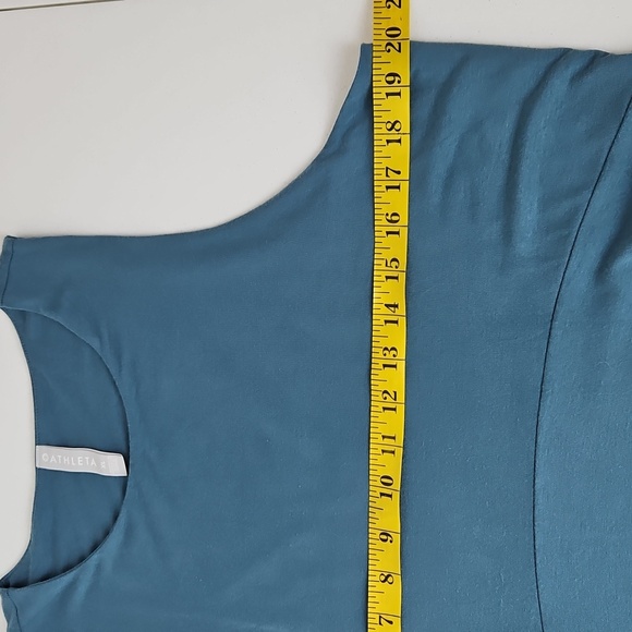 Athleta Santorini Thera Dress Womens M Teal Stretchy Soft Pullover - Picture 8 of 10